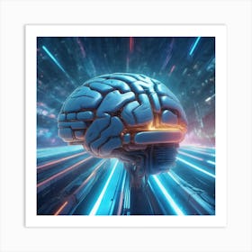 Futuristic Brain 27 Art Print