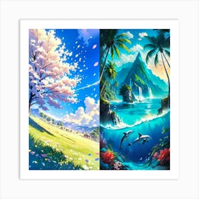 Landscape Painting Art Print