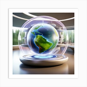 Earth In A Glass Dome Art Print