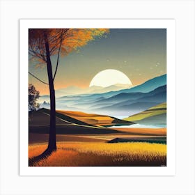 Landscape Painting 69 Art Print