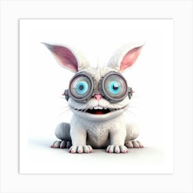 Rabbit With Goggles Art Print