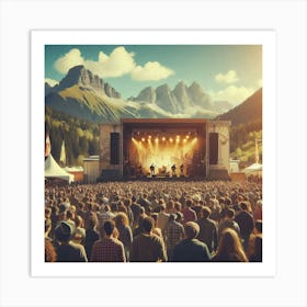 Crowd At A Concert Art Print