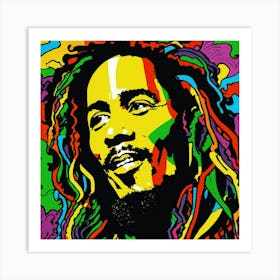 Portrait Bob Marley Art Print