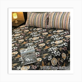 Floral Bedding Set Art Print