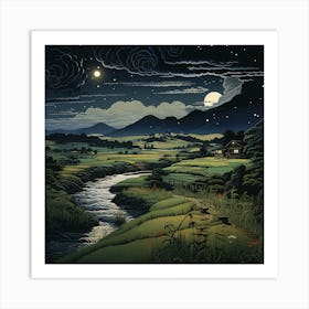 Night In The Countryside Art Print