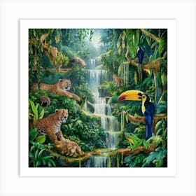 Jungle Animals Art Print