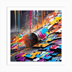 Puzzled rain Art Print