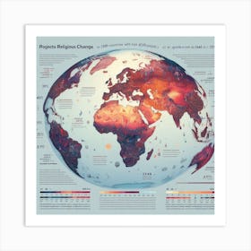 World Map Infographic Art Print