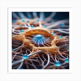 3d Illustration Of A Neuron 2 Art Print