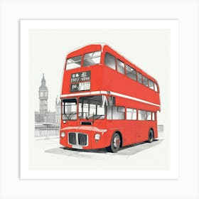 London Bus Art Print 0 1 Art Print