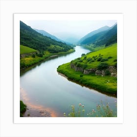 River - River Stock Videos & Royalty-Free Footage 1 Art Print