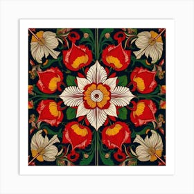 Flower pattern 1 Art Print