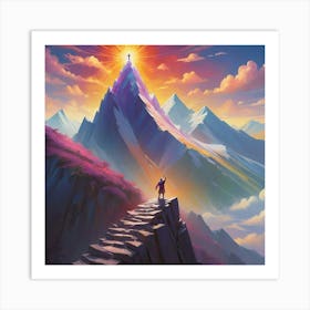 Journey To The Top Of The Mountain Art Print