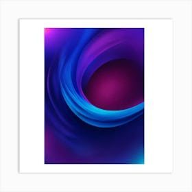 Abstract Blue And Purple Swirl Art Print