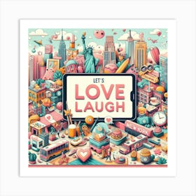 Love Travel New York USA Art Print