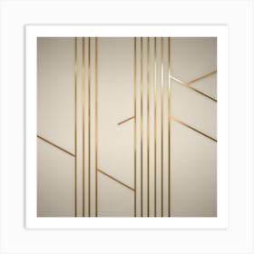 Gold Deco Wall Art Art Print