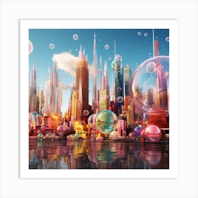 Bubble City Art Print