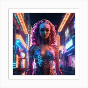 Futuristic Woman 3 Art Print