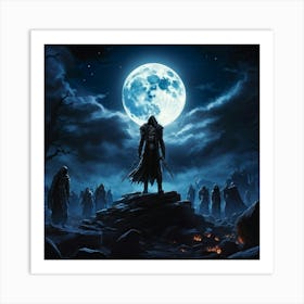 The Rising Undead In The Full Moon (28) Art Print