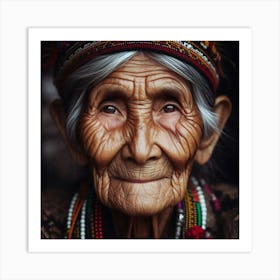 Old Woman In Philippines Art Print