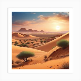 Sahara Desert Landscape 14 Art Print