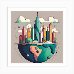 Earth Cityscape Art Print