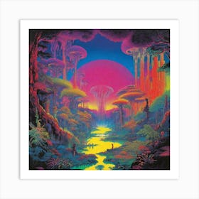 Psychedelic Forest 3 Art Print