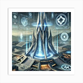 Central Command Tower Sovereign Flame Union Art Print