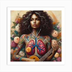 Lungs And Guitar Art Print