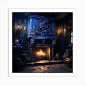 Fairytale Fireplace Art Print