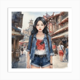 Asian Girl 2 Art Print