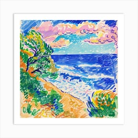 Seaside Doodle Matisse Style 3 Art Print