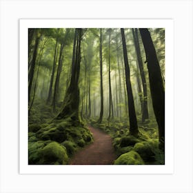 Mossy Forest 1 Art Print