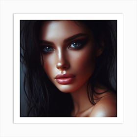 Portrait Of A Beautiful Woman 2 Art Print