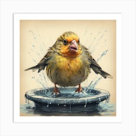 Bird Bath 2 Art Print