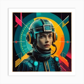 Futuristic Girl 1 Art Print