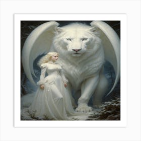 White Lion Art Print