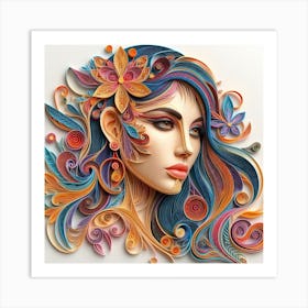 Quilling Art Art Print