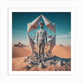 Man In The Desert 10 Art Print