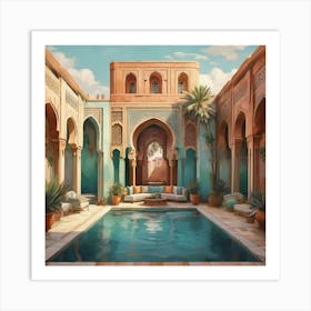 Mediterranean Pool 1 Art Print