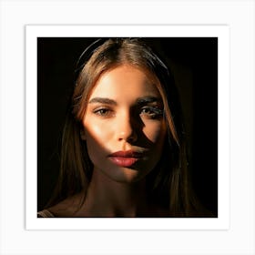 Firefly Dramatic Interplay Of Light And Shadow On A Face 60146 (2) Art Print