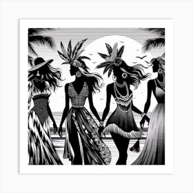 Women silhouettes Art Print