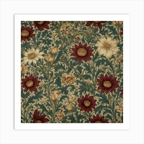 William Morrisstyle Floral Pattern Art Print