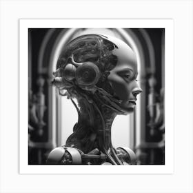 Portrait Of A Robot 47 Art Print