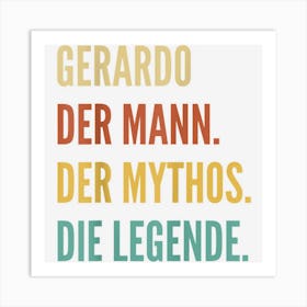 Funny German First Name Design Gerardo Art Print