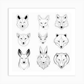 Foxes Art Print