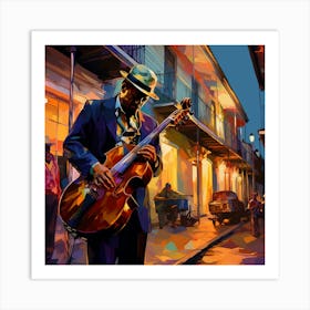 New Orleans Street Musician Art Print