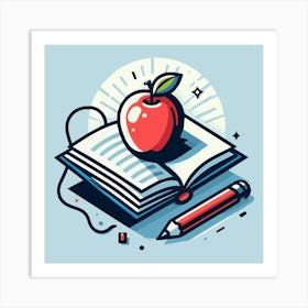 Books Design Collection Cartoon Reading Book Book Collection (14) Art Print