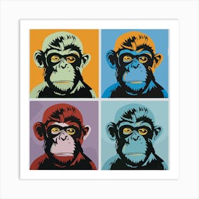 Chimpanzees pop art Art Print