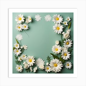 Frame Of Daisies Art Print